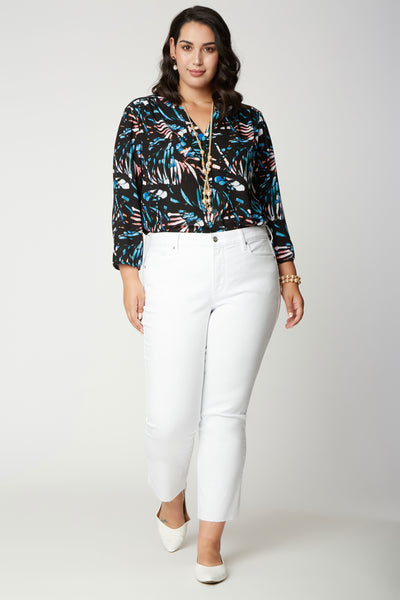 NYDJ Marilyn Straight Ankle Jeans In Plus Size In Cool Embrace