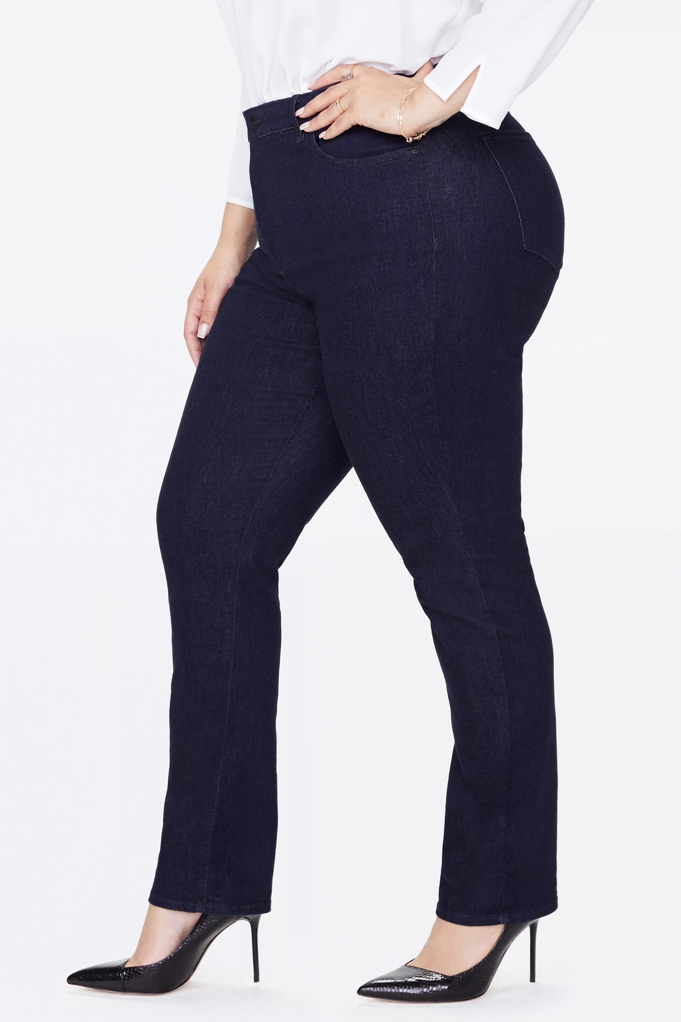 NYDJ Sheri Slim Jeans In Plus Size  - Rinse