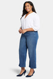 NYDJ Teresa Wide Leg Ankle Jeans In Plus Size With Side Plackets - Elegance