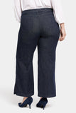 NYDJ Teresa Wide Leg Ankle Jeans In Plus Size With Side Plackets - Lightweight Rinse