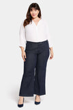 NYDJ Teresa Wide Leg Ankle Jeans In Plus Size With Side Plackets - Lightweight Rinse