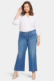 NYDJ Teresa Wide Leg Ankle Jeans In Plus Size With Side Plackets - Stunning