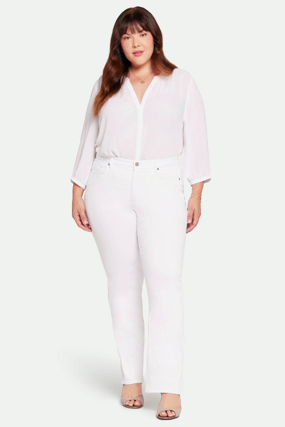 NYDJ Barbara Bootcut Jeans In Plus Size  - Optic White