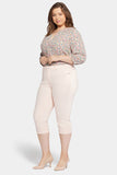 NYDJ Marilyn Straight Crop Jeans In Plus Size With Cuffs - Pink Dusk