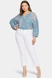 NYDJ Marilyn Straight Ankle Jeans In Plus Size  - Optic White