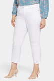 NYDJ Marilyn Straight Ankle Jeans In Plus Size  - Optic White