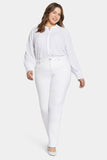 NYDJ Marilyn Straight Jeans In Plus Size  - Optic White