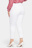 NYDJ Sheri Slim Ankle Jeans In Plus Size With Frayed Hems - Optic White