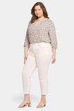 NYDJ Sheri Slim Ankle Jeans In Plus Size With Frayed Hems - Carnation