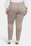 NYDJ Sheri Slim Jeans In Plus Size With Cargo Pockets - Saddlewood