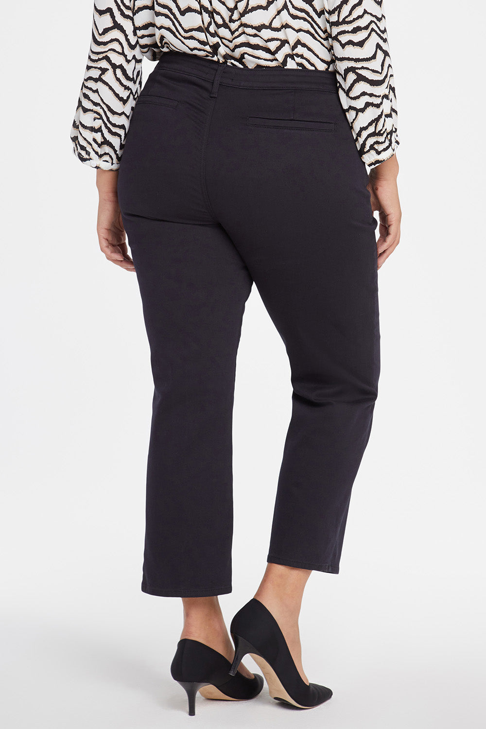 NYDJ Relaxed Piper Ankle Jeans In Plus Size With Utility Details - Black