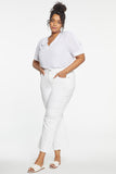 NYDJ Waist-Match™ Relaxed Flared Jeans In Plus Size  - Optic White