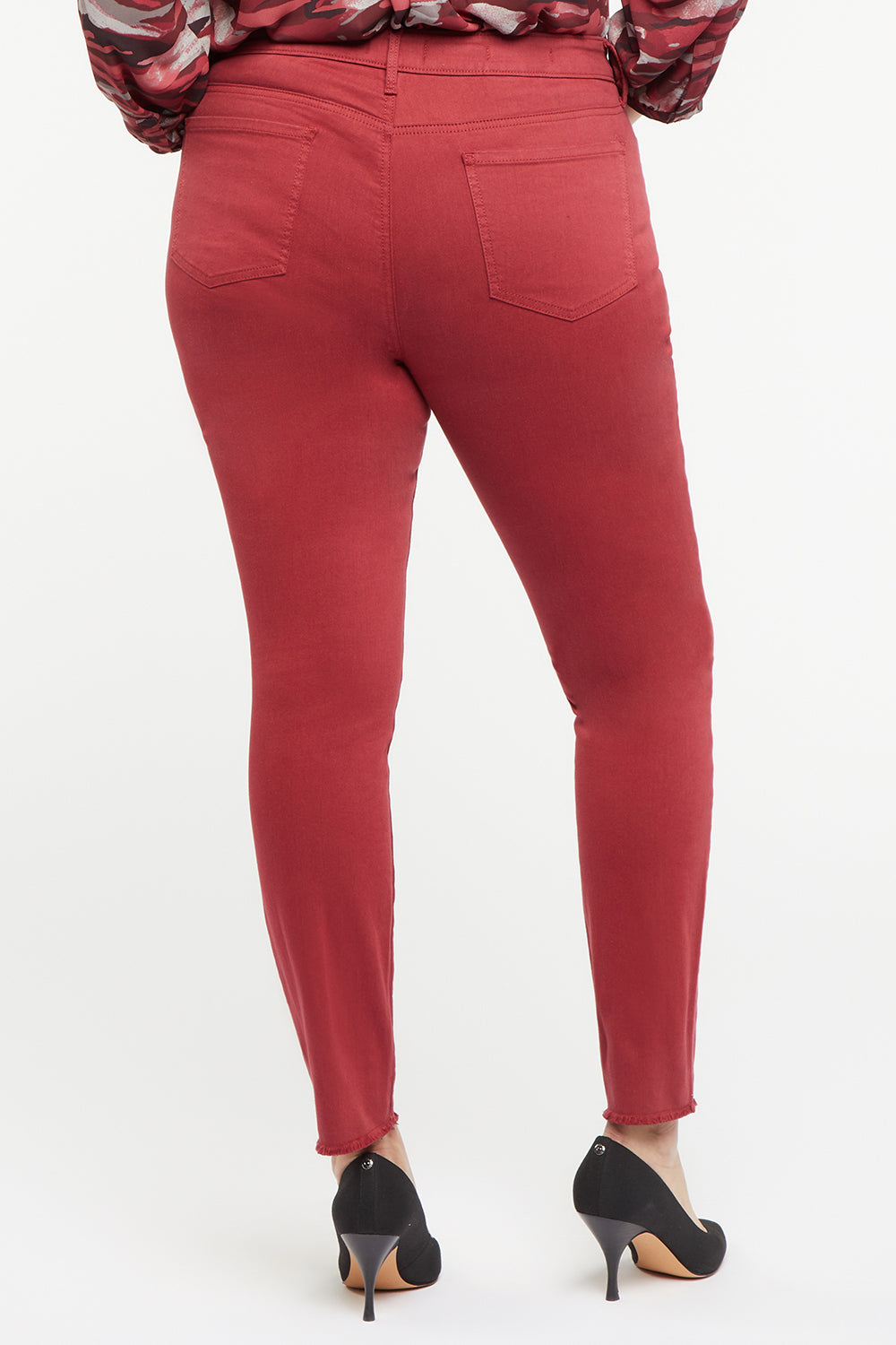 NYDJ Ami Skinny Jeans In Plus Size With Frayed Hems - Boysenberry