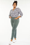 NYDJ Ami Skinny Jeans In Plus Size With Frayed Hems - Evergreen