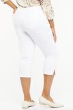 NYDJ Chloe Capri Jeans In Plus Size With Side Slits - Optic White