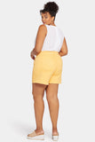 NYDJ Roxanne Denim Shorts In Plus Size  - Mango Sorbet