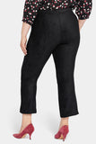 NYDJ Slim Bootcut Pull-On Pants In Plus Size In Stretch Faux Suede - Black