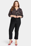 NYDJ Slim Bootcut Pull-On Pants In Plus Size In Stretch Faux Suede - Black