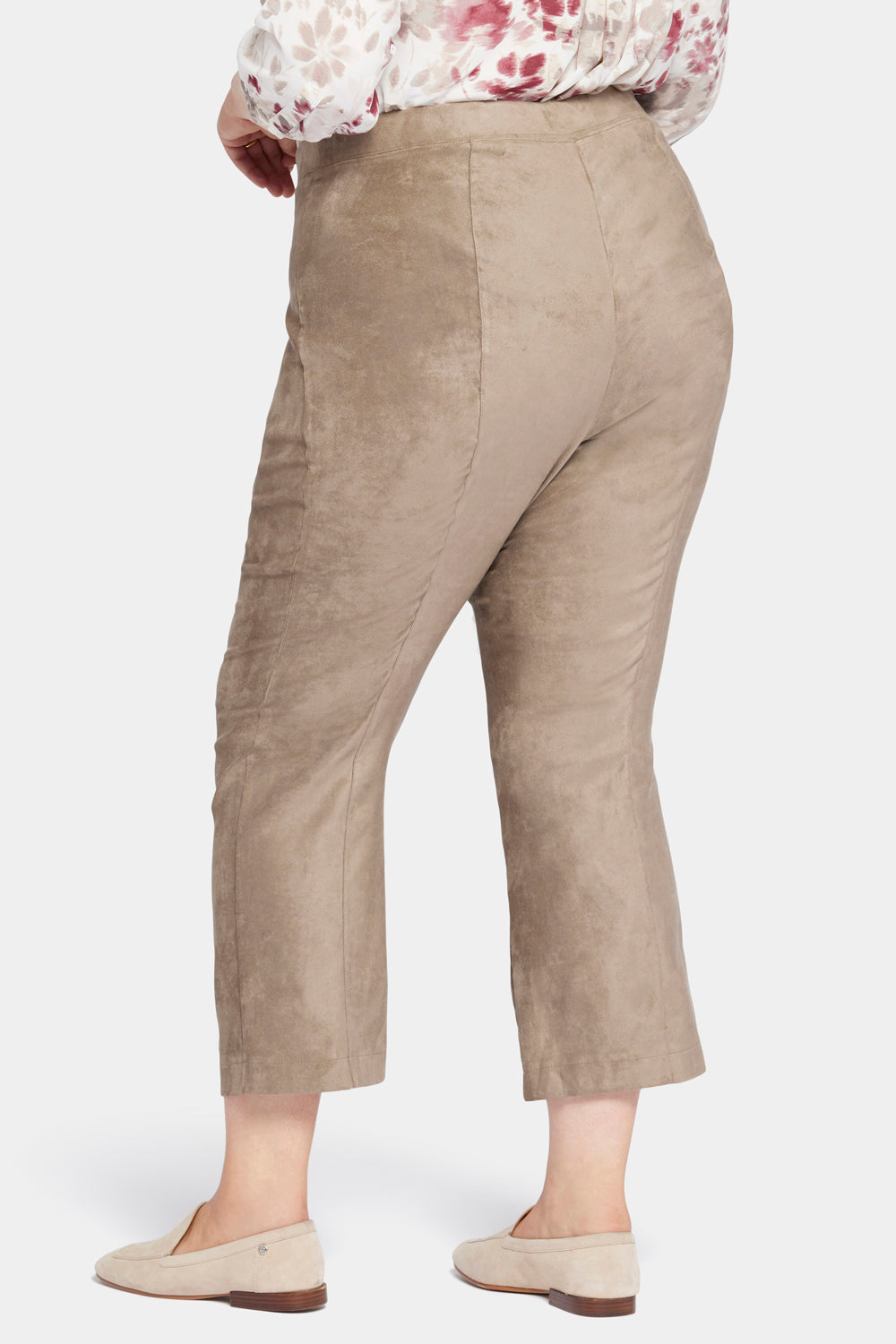 NYDJ Slim Bootcut Pull-On Pants In Plus Size In Faux Suede - Saddlewood