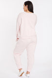 NYDJ Tie Front Sweatshirt In Plus Size Forever Comfort™ Collection - Carnation