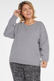 NYDJ Basic Sweatshirt In Plus Size Forever Comfort™ Collection - Light Heather Grey