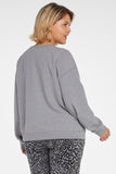 NYDJ Basic Sweatshirt In Plus Size Forever Comfort™ Collection - Light Heather Grey