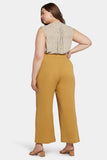 NYDJ Straight Pull-On Pants In Plus Size In Cotton Gauze - Olive Oil