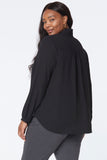 NYDJ Bow Blouse In Plus Size  - Black