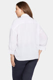 NYDJ Zoey Blouse in Plus Size  - Optic White