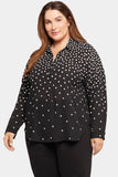 NYDJ Becky Blouse In Plus Size  - Percy Dot