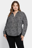 NYDJ Becky Blouse In Plus Size  - Dillon Dots