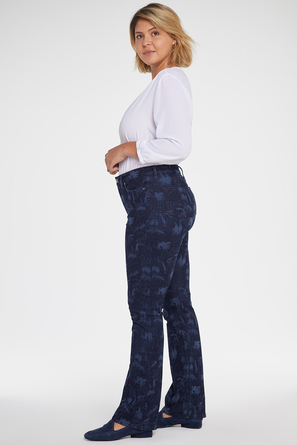 NYDJ Slim Bootcut Jeans In Plus Size  - Bishop Floral