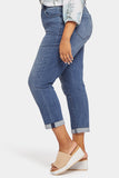 NYDJ Margot Girlfriend Jeans In Plus Size With Roll Cuffs - Caliente
