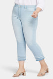 NYDJ Marilyn Straight Ankle Jeans In Plus Size With Attached Released Hems - Brightside