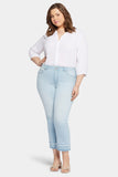 NYDJ Marilyn Straight Ankle Jeans In Plus Size With Attached Released Hems - Brightside