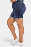 NYDJ Ella Denim Shorts In Plus Size With Roll Cuffs - Mesquite