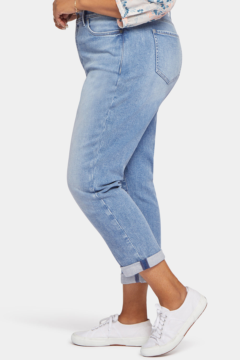 NYDJ Margot Girlfriend Jeans In Plus Size With Roll Cuffs - Quinta