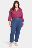 NYDJ Bailey Relaxed Straight Ankle Jeans In Plus Size With High Rise And Square Pockets - Waterfall