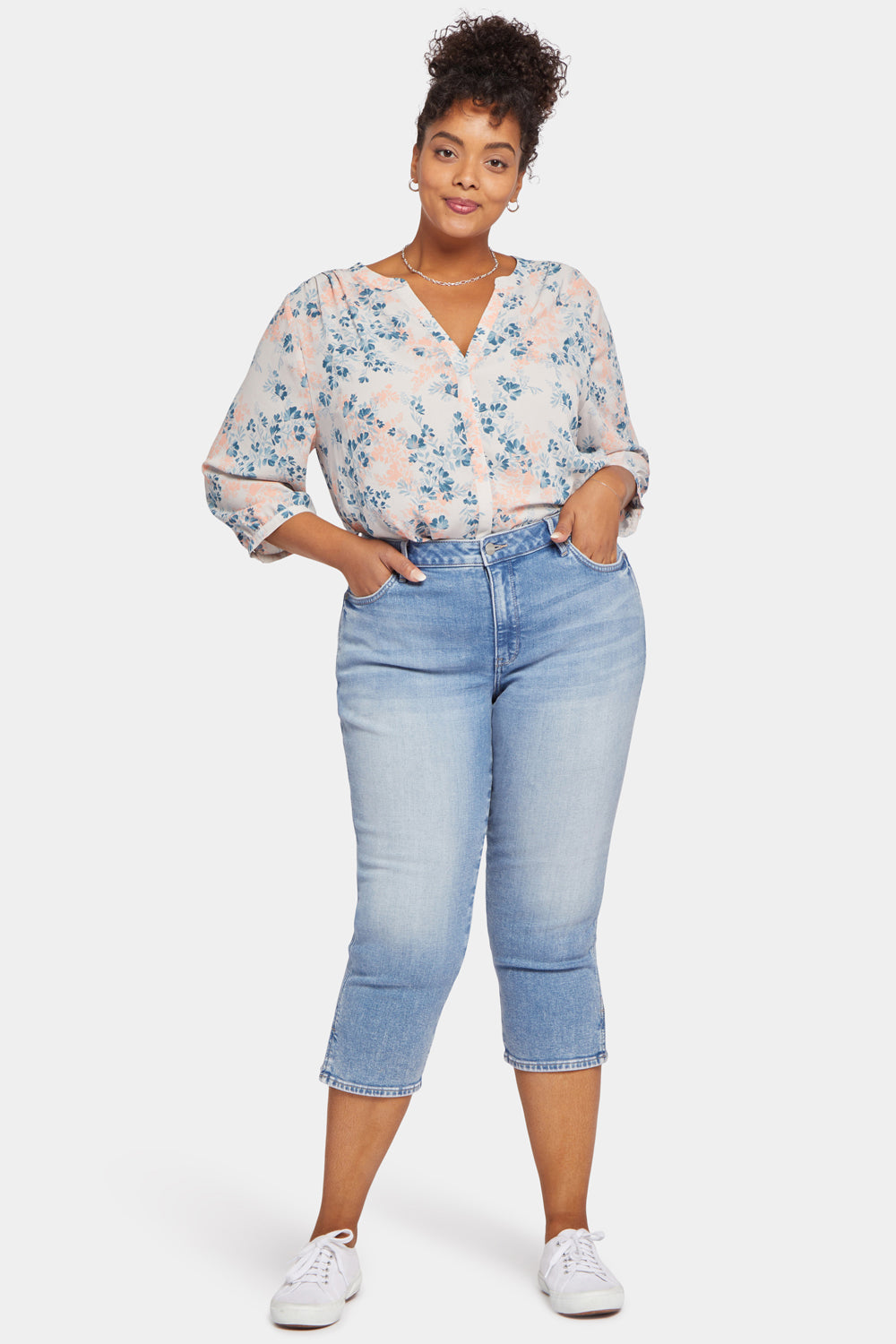 NYDJ Chloe Capri Jeans In Plus Size With Side Slits - Quinta