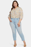 NYDJ Alina Skinny Ankle Jeans In Plus Size With Raw Hems - Dunes