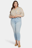 NYDJ Alina Skinny Ankle Jeans In Plus Size With Raw Hems - Dunes