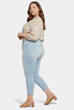 NYDJ Alina Skinny Ankle Jeans In Plus Size With Raw Hems - Dunes