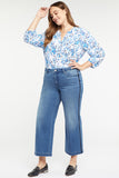 NYDJ Teresa Wide Leg Ankle Jeans In Plus Size With Satin Stripes - Foundry