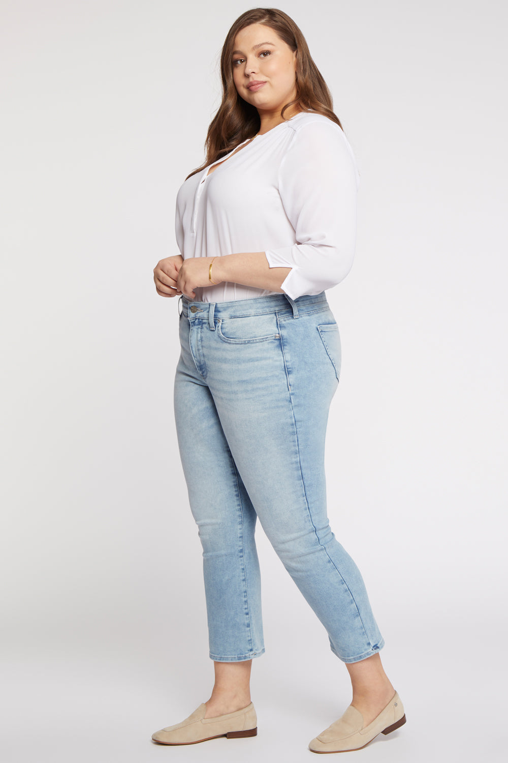 NYDJ Marilyn Straight Ankle Jeans In Plus Size  - Conway
