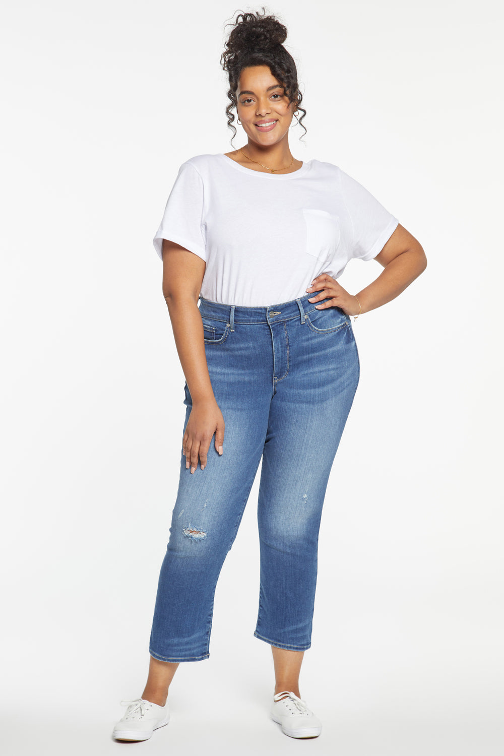 NYDJ Marilyn Straight Ankle Jeans In Plus Size  - Sacha