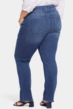 NYDJ Marilyn Straight Jeans In Plus Size With High Rise - Rendezvous