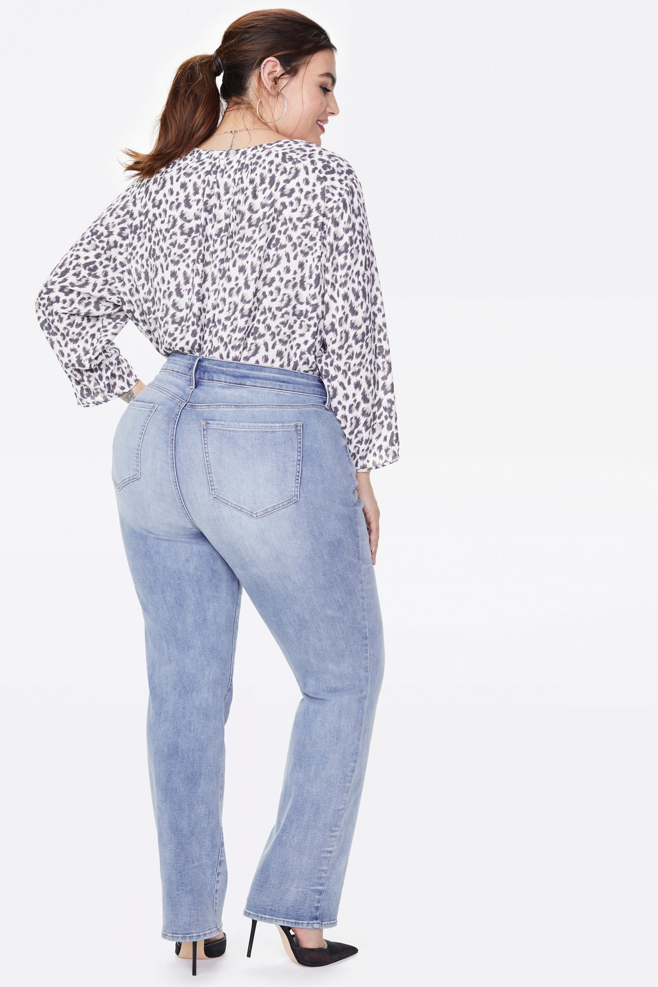 NYDJ Marilyn Straight Jeans In Plus Size  - Biscayne
