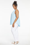 NYDJ Sleeveless Perfect Tee In Plus Size  - Clear Sky