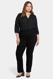NYDJ Bailey Relaxed Straight Pull-On Jeans In Plus Size  - Black Rinse