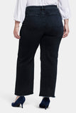 NYDJ Teresa Wide Leg Ankle Jeans In Plus Size With Frayed Hems - Huntley
